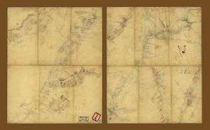 1863 Civil War map of Shenandoah River Valley, VA  