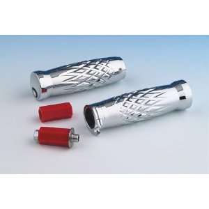 Chrome Diamond Twist Grips with Roller Bearing Sports 