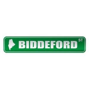   BIDDEFORD ST  STREET SIGN USA CITY MAINE