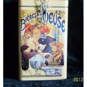  Bieres de la Meuse Collectible Biscuit/Cookie Tin French 