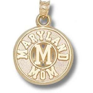   Terrapins 10K Gold MARYLAND MOM Circle Pendant