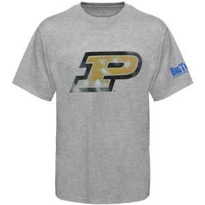  Purdue Boilermakers Ash Big Ten Conference Logo T shirt 