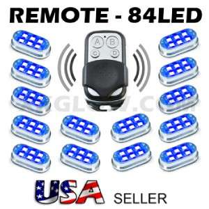 14POD 84LED MOTORCYCLE_NEON ACCENT LIGHT_REMOTE BLUE  