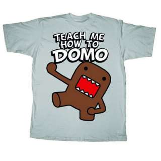 Domo Kun Teach Me How to Domo Men T shirt (Silver)  