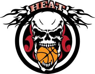 Heat   Tribal Skull Sports Basketball Miami Tribute Shirt  