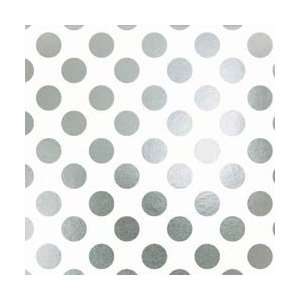Amscan Jumbo Gift Wrap 16x30 Roll Silver Polka Dot; 3 Items/Order 