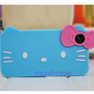 Red White Hello Kitty Silicone Soft Back Case Cover for iPhone 4 4G 4S 