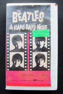 The Beatles A Hard Days Night Video VHS Digital Audio Stereo Hi Fi 