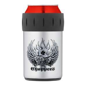  Thermos Can Cooler Koozie US Custom Choppers Iron Cross 