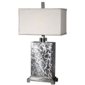  Shonda White Textile Lamp Table