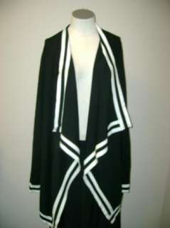 Dennis Basso Cascade Sweater with Contrast Border XL NWOT  