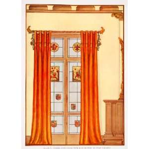   Room Drapery Curtain Decorative Edward Thorne   Original Color Print