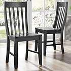 New Dining Room Furniture Chair Rubberwood Black Chairs Set of 2 Home 