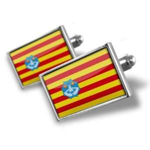  Cufflinks Menorca (Spain) Flag   Hand Made Cuff Links A 