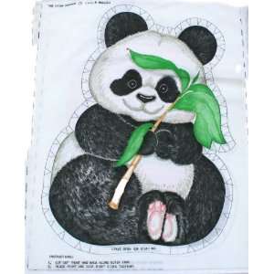  Springs Mills Panda Bear Doll Pillow Fabric Panel Arts 