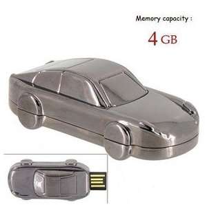  4GB Fashion Metal Car Flash Drive (Black) Electronics