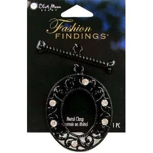   Findings   Metal Jewelry Clasp   Fancy Oval   Black Arts, Crafts