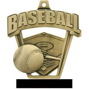   Baseball Medals GOLD/BLACK RIBBON 2.5 