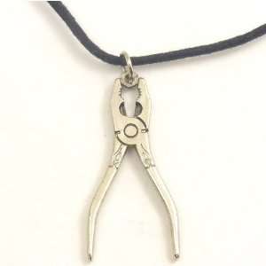  Pliers Alloy Pendant with 24 Adjustable Black Wax Cord Jewelry