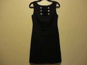   Sleeveless Knee Length Stretch Little Black Dress ~LBD~ sz 4  