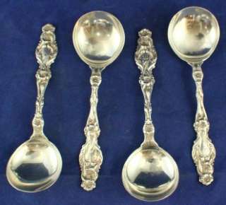   WHITING BULLION SPOONS STERLING SILVER LILY PATTERN ART NOUVEAU  