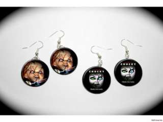 BRIDE OF CHUCKY killer doll 2 pairs of charm EARRINGS  