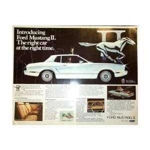  1974 FORD MUSTANG (Cardboard Cut Out) Sales Brochure Automotive
