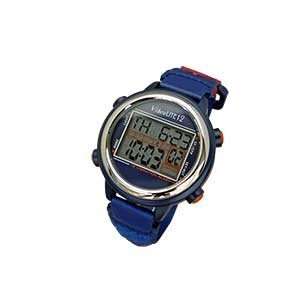   Vibrating Watch with Red & Blue Band 12 Alarms