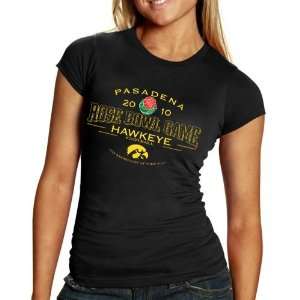   Ladies Black 2010 Rose Bowl Bound Tri Blend T shirt