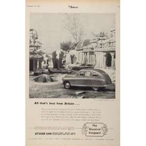   Ad Vintage Standard Vanguard Car India Pagodas   Original Print Ad