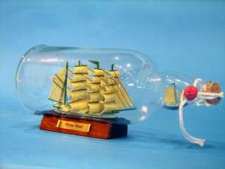 Pictures Green Flying Cloud Ship in a Bottle 11