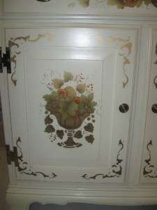   Wakefield Ivory White Hand Decorated Gold Stencils Buffet Server
