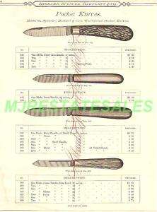 1884 Hibbard Spencer Bartlett Pocket Knife AD 5  