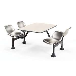  OFM Cluster Table with Stainless Steel Chairs Furniture & Decor