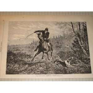  1876 Harpers Weekly Engraving Fox Hunting In England 