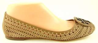 TORY BURCH RORY   DEEP Tan Golden Yut Crochet Womens Designer Shoes 