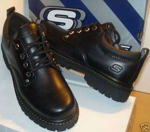 SKECHERS mens shoes(ALLEY CAT) black leather US sz 13  