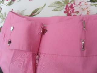 Milly, Pink Cotton Flat Front Pants, US size 2 , A steal at this price 