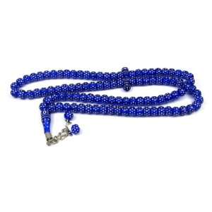  Blue Magic Eye Tespeh, 24  Strand Necklace, 99 Beads at 