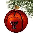 texas tech red raiders glass basketball ornament expedited shipping 