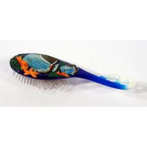  Handpainted Bluewave Tropical Fish Hair Brush Beauty