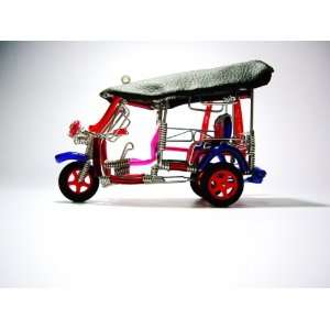  TUK TUK Taxi Handmade with Wire 5w*3h  