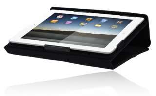   Premium Kickstand Foilo Book Hard Case w/Stand for iPad 2 Black  