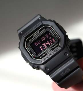 Casio G SHOCK DW5600MS 1 Black Military Series Watch  