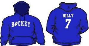 Hockey Hoodie Custom Name & # Ice Hockey Hooded Sweatshirt Team 