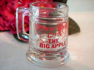 NEW YORK CITY   BIG APPLE BEER MUG STYLE SHOT GLASS  