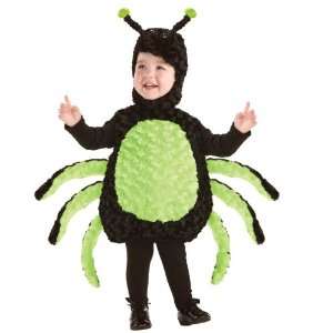 Lets Party By Underwraps Spider Child Costume / Black/Green   Size 