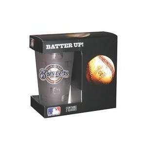  Boelter Brands Milwaukee Brewers 16oz Frosted Glass (2 