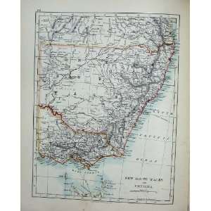   World Maps 1895 Australia Victoria South Wales
