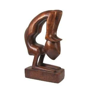 Yoga Asana Forearm Stand Scorpion Figurine Hand Carved From Tropical 